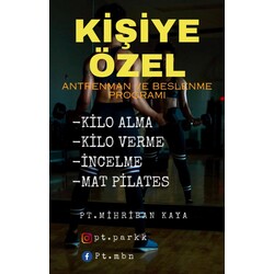 KİŞİYE ÖZEL EVDE/SALONDA ANTRENMAN VE BESLENME /1-AY