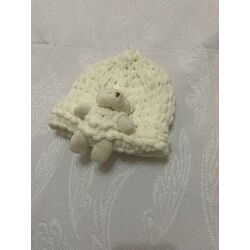 puffy fine  ayıcıklı bebek şapkası (1, 1.5 yaş için) 