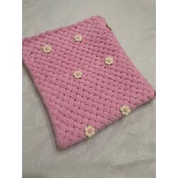 puffy hasır model papatyali bebek battaniyesi