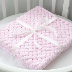 Pembe Puffy Bebek Battaniyesi
