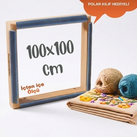 100x100cm Kombinasyon Özellikli Punch ve Tüm Nakışlara Uygun İğneli/Telli Kasnak KILIF HEDİYE