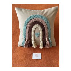 Lüks Bebek Yastığı Dekoratif Yastık Kılıfı Punch Nakışlı Içi Dolgusuz 40x40