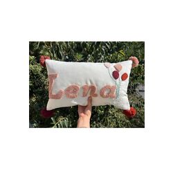 Bebek Dekoratif Kırlent/isimli Bebek Takı Yastığı /bebek Dekoratif Yastık Kılıfı/ Punch Nakışlı