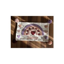 Bebek Dekoratif Kırlent Kılıfı/isimli Bebek Takı Yastığı /bebek Dekoratif Yastık Kılıfı/ Punch Nakış
