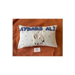 Bebek Dekoratif Kırlent/İsimli Bebek Takı Yastığı Dekoratif Yastık Kılıfı Punch Nakışlı(İÇ DOLGUSUZ)