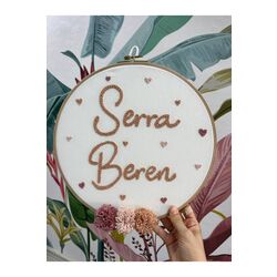 30cm- Bebek Kapı Süsü/ Hastane Odası Kapı Süsü/isimli Kapı Süsü, Isimli Duvar Panosu, Punch