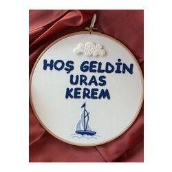 30cm- Bebek Kapı Süsü/ Hastane Odası Kapı Süsü/isimli Kapı Süsü, Isimli Duvar Panosu, Punch