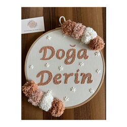 30cm- Bebek Kapı Süsü/ Hastane Odası Kapı Süsü/isimli Kapı Süsü, Isimli Duvar Panosu, Punch