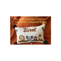 Bebek Dekoratif Kırlent/isimli Bebek Takı Yastığı Dekoratif Yastık Kılıfı Punch Nakışlı
