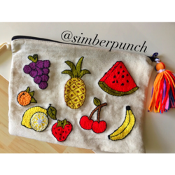 Meyveler Clutch Çanta