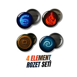 4 ELEMENT ROZET SETİ-4 ADET-44 mm