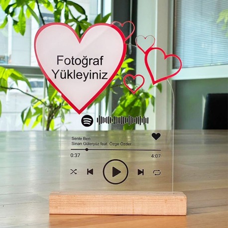 Kalpli Özel Kesim Pleksi Spotify Plak