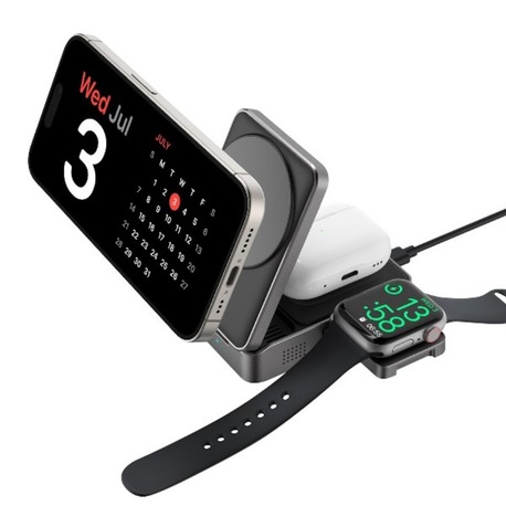 S-Link Sw-Cwf116 Siyah Telefon Kulaklık Akıllı Saat 15W Magsafe Qi2 Kablosuz Şarj Cihazı