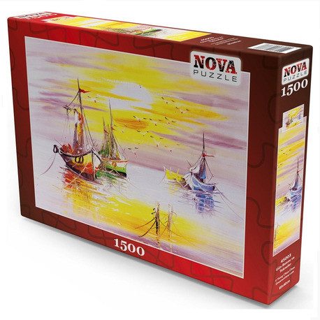 Nova Puzzle ''Gün Batımı ve Tekneler'' 1500 Parça