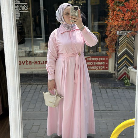 Gömlek Yaka Elbise