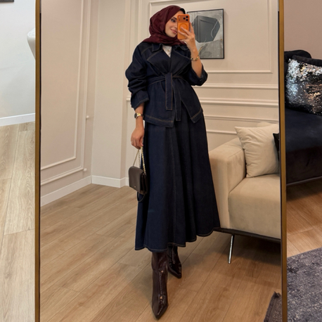 PREMİUM CEKETLİ DENİM ETEKLİ TAKIM 
