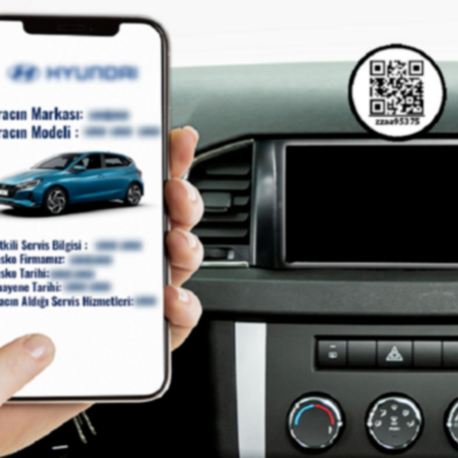 QR Araba Dijital Araç Karekodu Olarak 1 PK = 50 Adet QR