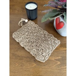Yelpaze motif kağıt ip clutch