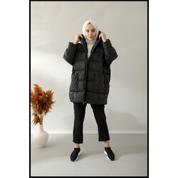 Oversize Yorgan Mont Siyah KAMPANYASI 