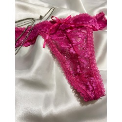 Dantel Pembe String