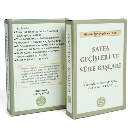 Sayfa geçiş ve sure başları kartları