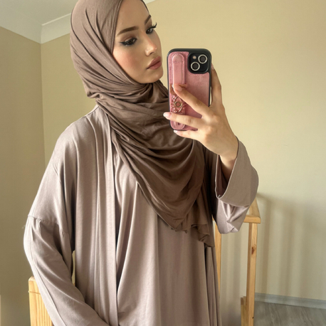 Üçlü Abaya Takım Vizon (Ön Sipariş)
