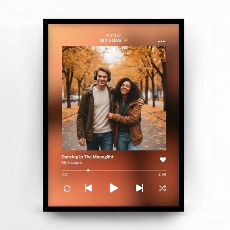 Kişiye Özel Fotoğraflı Spotify Plak Posteri