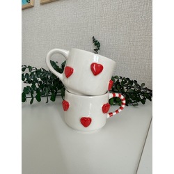 Kırmızı Kalpli Fincan