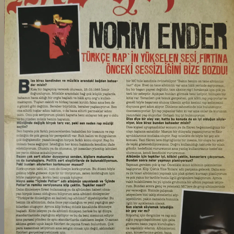 Norm Ender Röportaj 