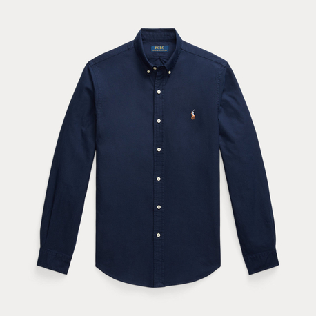 Lacivert Oxford Slim Fit %100 Cotton Gömlek