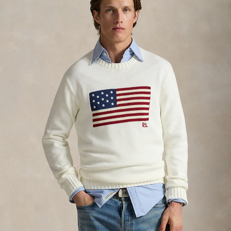 The İconic Flag Jumper %100 Cotton Knitwear 