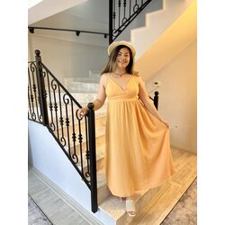 Şeftali Müslin elbise
