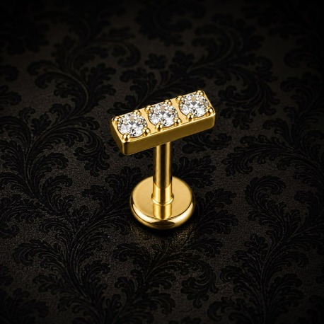 Gold Titanyum Zirkon Flatback