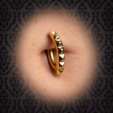Cerrahi Çelik Gold Halka Belly