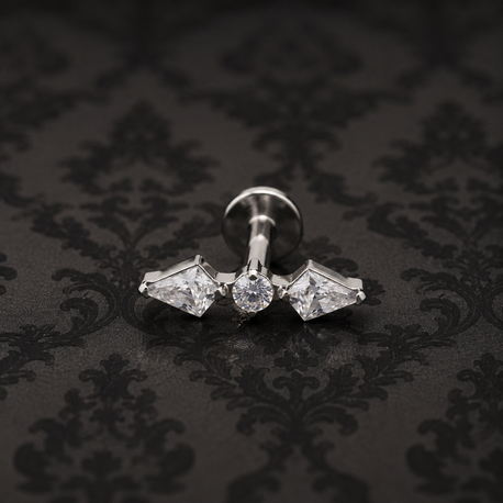 Titanyum Silver Zirkon Flatback