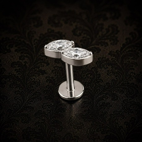 Silver Titanyum Markiz Flatback