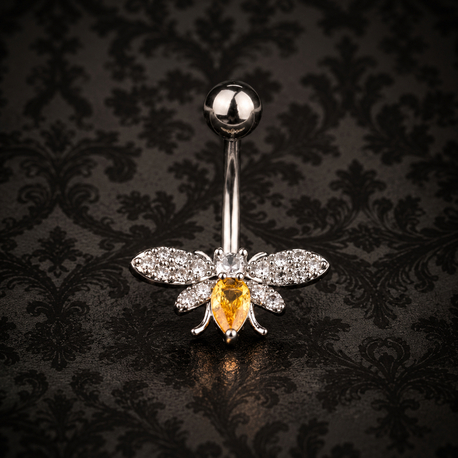 Silver Cerrahi Çelik Arı Piercing