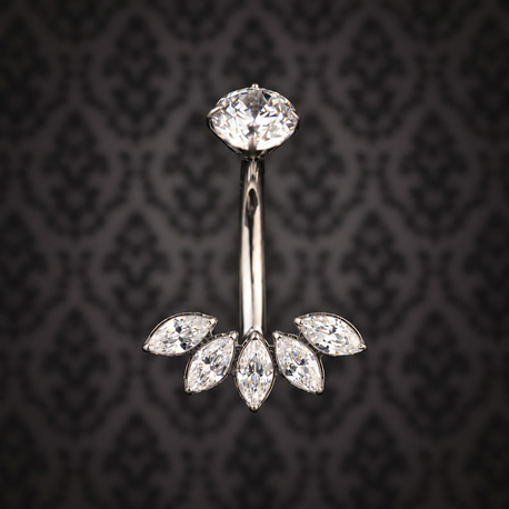 Titanyum Silver Taşlı Belly