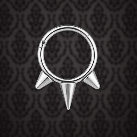 Cerrahi Çelik Silver Spike Halka