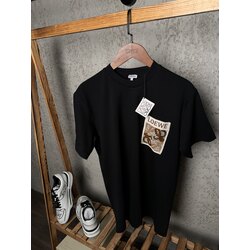Loewe Göğüs Örgü Logo Baskılı T-Shirt