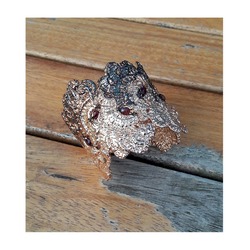 Rose Cuff with Garnet