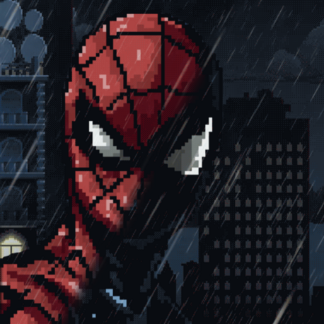 Spider-Man (Symbiote'a Dönüşen Pixel Art)