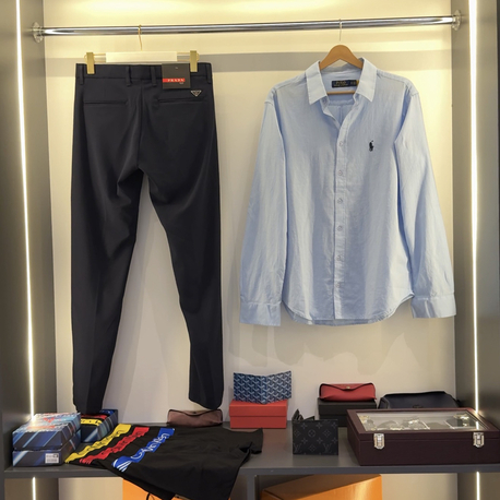 RL KETEN GÖMLEK PRADA LACİ JOGGER KOMBİN 