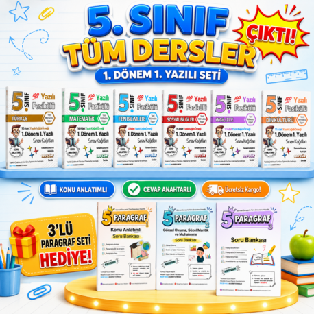 5. SINIF 1. DÖNEM 1. YAZILI SETİ (HEDİYELİ!!!)