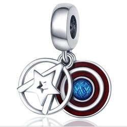 Marvel Avengers Captain America Modeli Pandora Charm