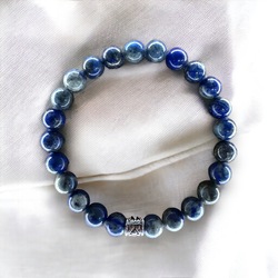 Lapis Lazuli Gerçek Doğal Taş Bileklik 8 mm