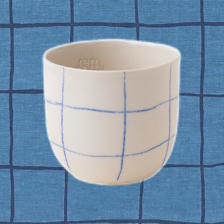 linea - espresso/blue square