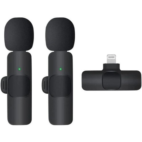 Kablosuz Yaka Mikrofonu 2'li Mini Wireles Lightning Mikrofon | Youtube, Tiktok, Canlı Yayın içi