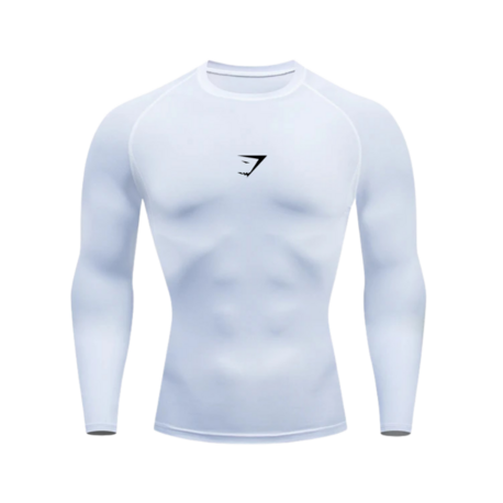 Gymshark Beyaz / Siyah Uzun Kollu Compression