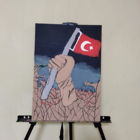 Yeniden Doğuş: 6 Şubat Anısına Özel El Yapımı Tablo